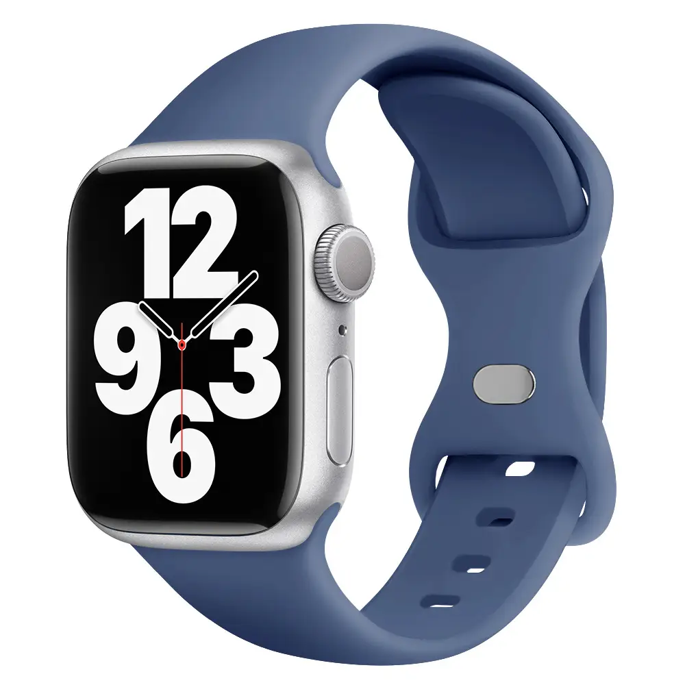 Suitable for applewatch Apple Watch with iwatch9875 Generation SE Sport Silicone Breathable Butterfly Buckle Watch