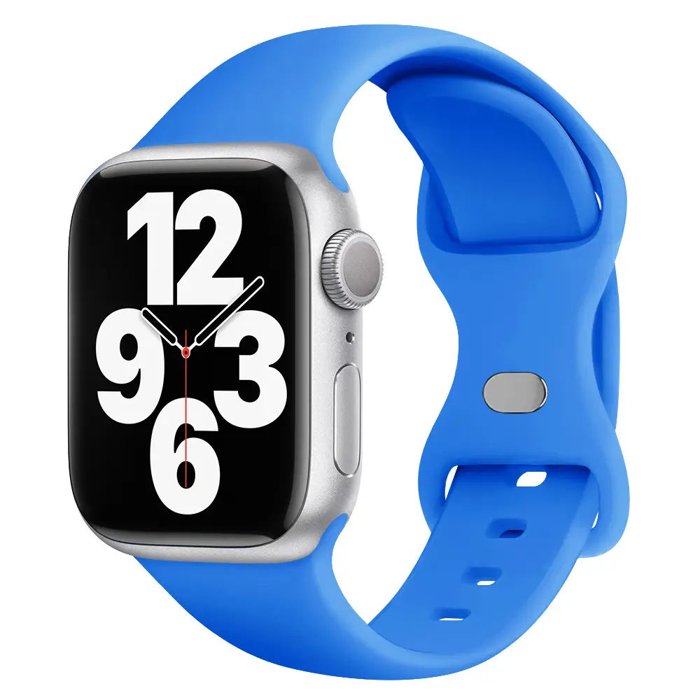 Suitable for applewatch Apple Watch with iwatch9875 Generation SE Sport Silicone Breathable Butterfly Buckle Watch