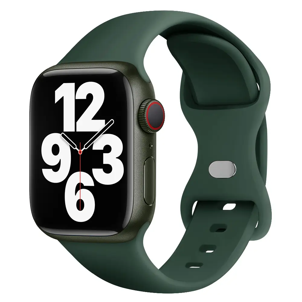 Suitable for applewatch Apple Watch with iwatch9875 Generation SE Sport Silicone Breathable Butterfly Buckle Watch
