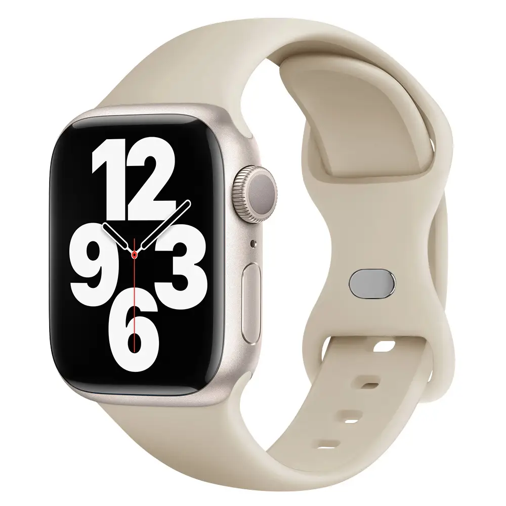 Suitable for applewatch Apple Watch with iwatch9875 Generation SE Sport Silicone Breathable Butterfly Buckle Watch