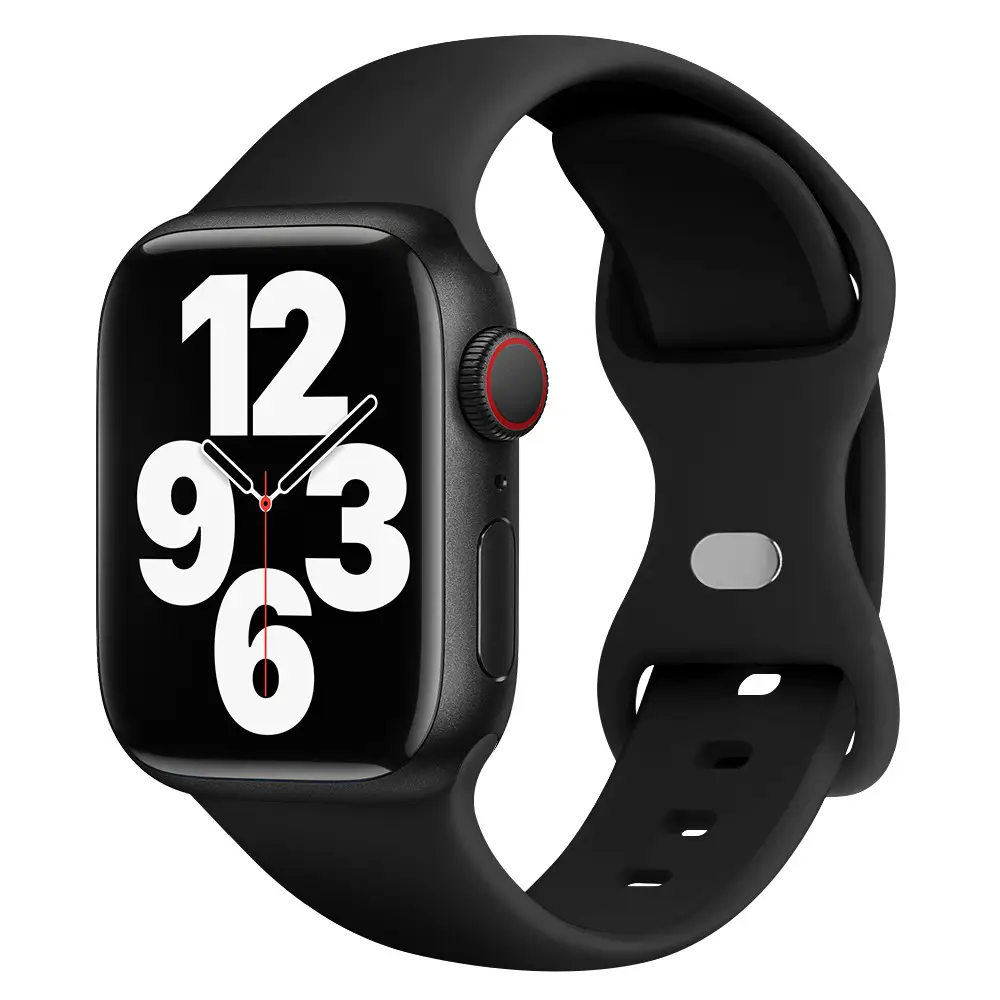 Suitable for applewatch Apple Watch with iwatch9875 Generation SE Sport Silicone Breathable Butterfly Buckle Watch
