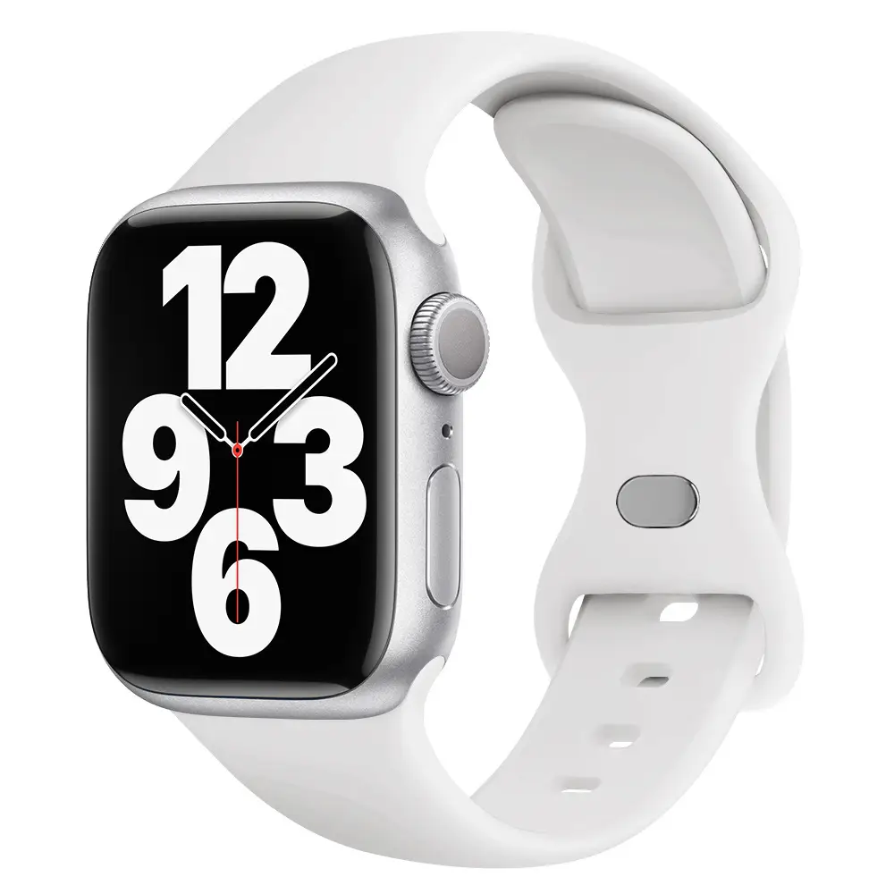 Suitable for applewatch Apple Watch with iwatch9875 Generation SE Sport Silicone Breathable Butterfly Buckle Watch