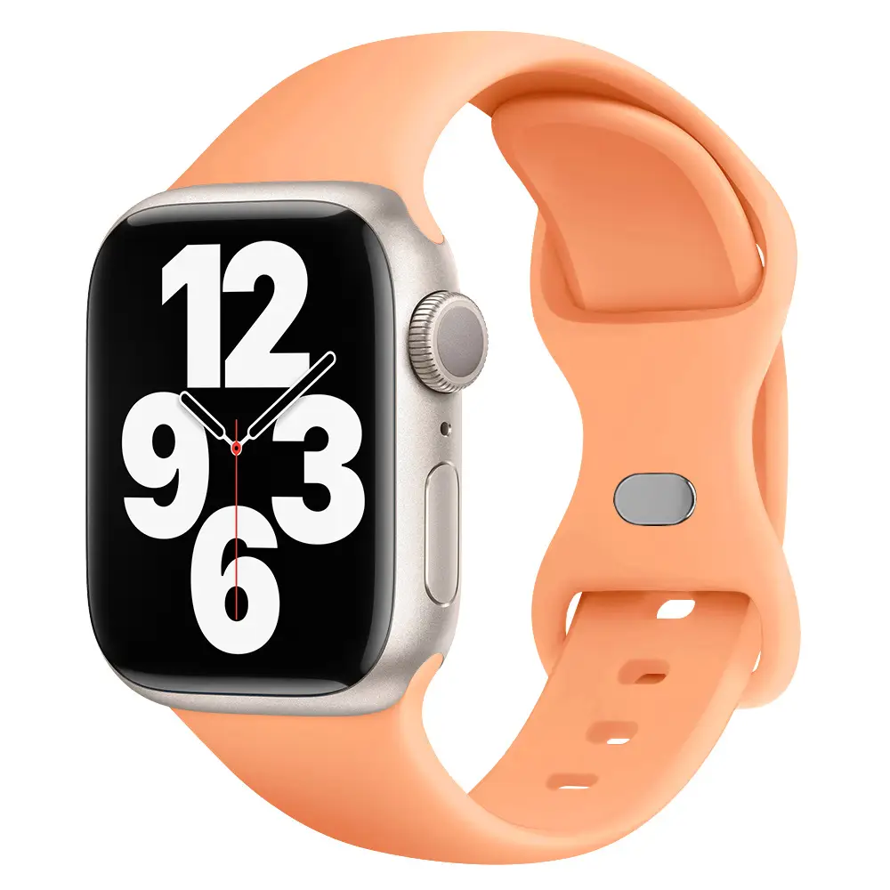 Suitable for applewatch Apple Watch with iwatch9875 Generation SE Sport Silicone Breathable Butterfly Buckle Watch