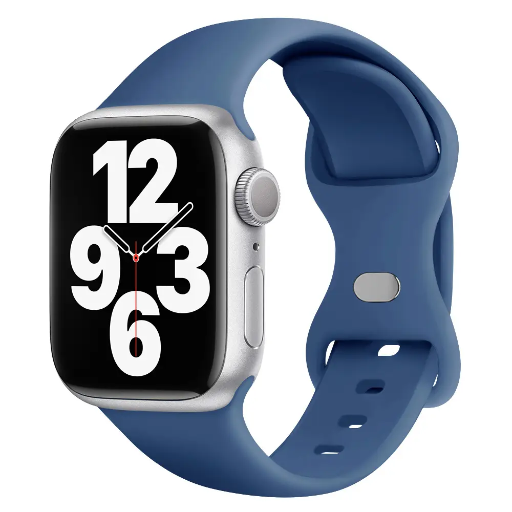 Suitable for applewatch Apple Watch with iwatch9875 Generation SE Sport Silicone Breathable Butterfly Buckle Watch