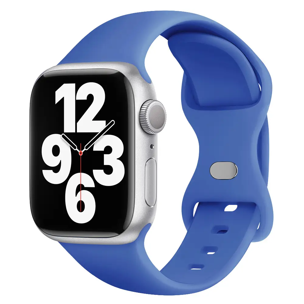 Suitable for applewatch Apple Watch with iwatch9875 Generation SE Sport Silicone Breathable Butterfly Buckle Watch