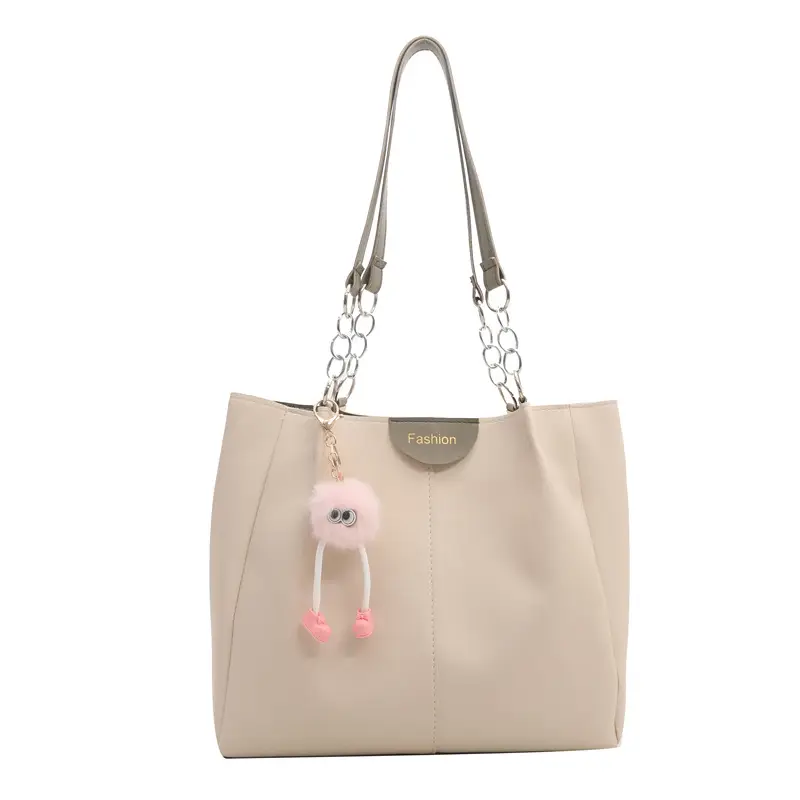 Women's Large Capacity Shoulder Bag with Green Strap - Image 9