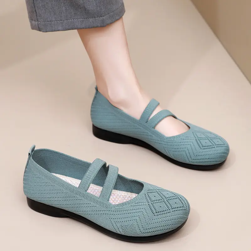 Summer Flying Mesh Women's Shoes Old Beijing Cloth Shoes Comfortable Breathable Middle-aged and Elderly Women's Single Shoes Soft Sole Non-slip Mother Shoes - Image 5