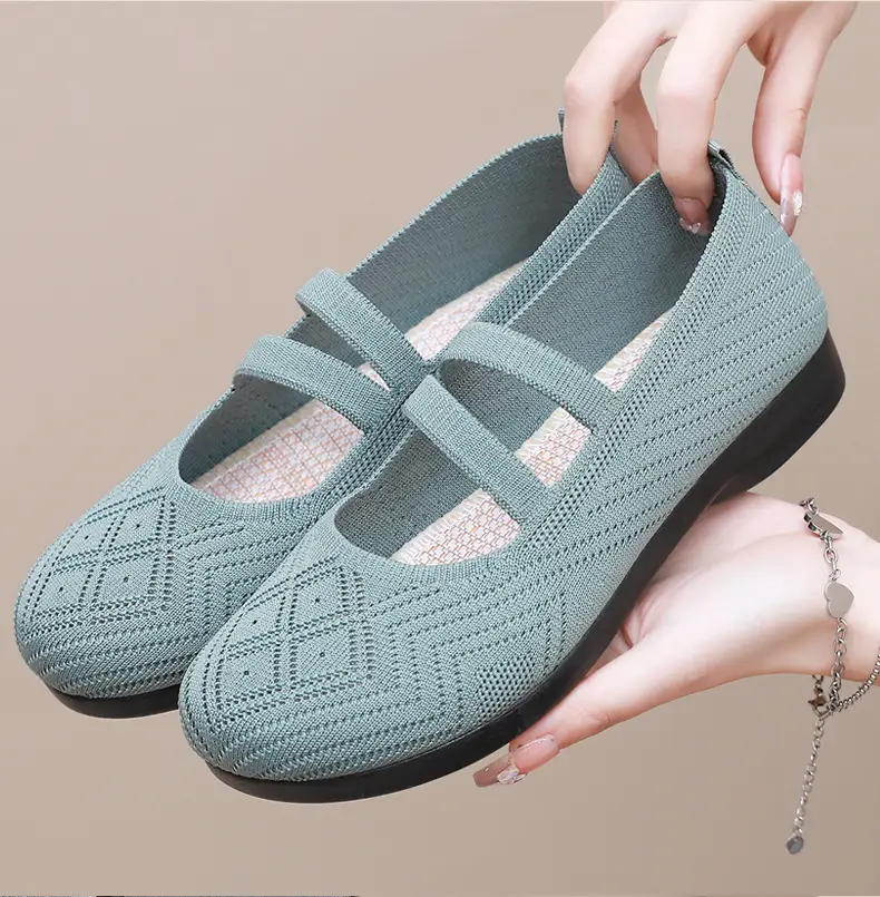 Summer Flying Mesh Women's Shoes Old Beijing Cloth Shoes Comfortable Breathable Middle-aged and Elderly Women's Single Shoes Soft Sole Non-slip Mother Shoes — feature 14