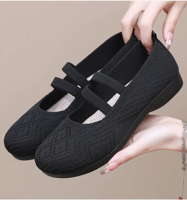 Summer Flying Mesh Women's Shoes Old Beijing Cloth Shoes Comfortable Breathable Middle-aged and Elderly Women's Single Shoes Soft Sole Non-slip Mother Shoes — feature 21