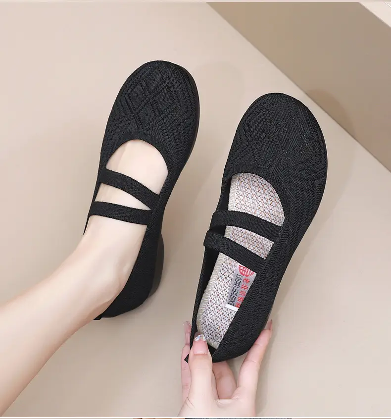 Summer Flying Mesh Women's Shoes Old Beijing Cloth Shoes Comfortable Breathable Middle-aged and Elderly Women's Single Shoes Soft Sole Non-slip Mother Shoes — feature 24