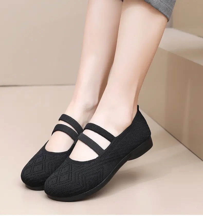 Summer Flying Mesh Women's Shoes Old Beijing Cloth Shoes Comfortable Breathable Middle-aged and Elderly Women's Single Shoes Soft Sole Non-slip Mother Shoes — feature 25