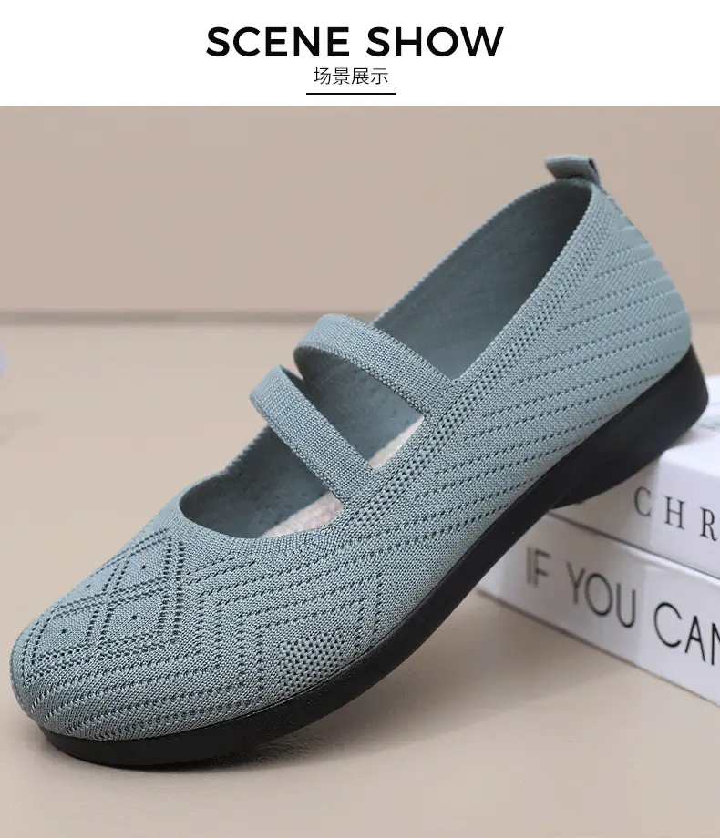 Summer Flying Mesh Women's Shoes Old Beijing Cloth Shoes Comfortable Breathable Middle-aged and Elderly Women's Single Shoes Soft Sole Non-slip Mother Shoes — feature 26