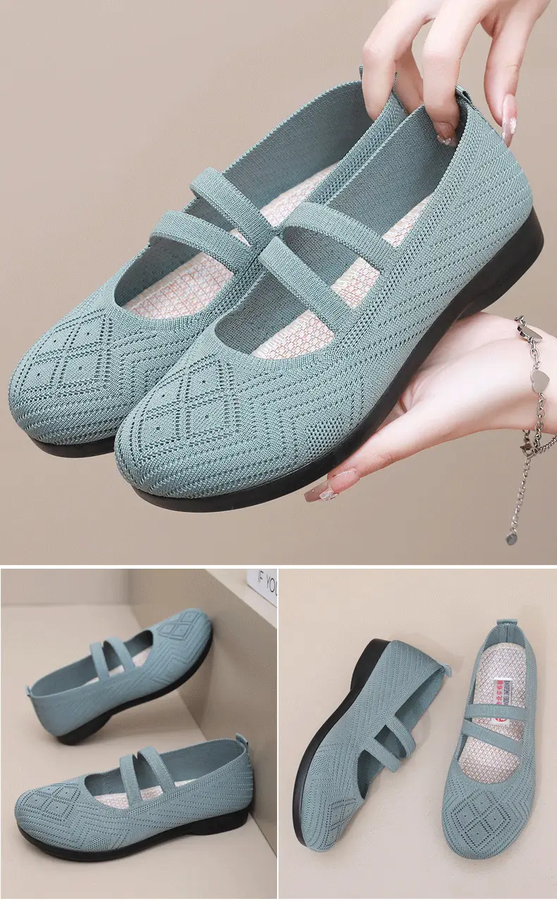 Summer Flying Mesh Women's Shoes Old Beijing Cloth Shoes Comfortable Breathable Middle-aged and Elderly Women's Single Shoes Soft Sole Non-slip Mother Shoes — feature 27