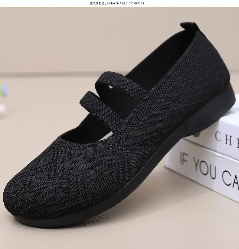 Summer Flying Mesh Women's Shoes Old Beijing Cloth Shoes Comfortable Breathable Middle-aged and Elderly Women's Single Shoes Soft Sole Non-slip Mother Shoes — feature 32