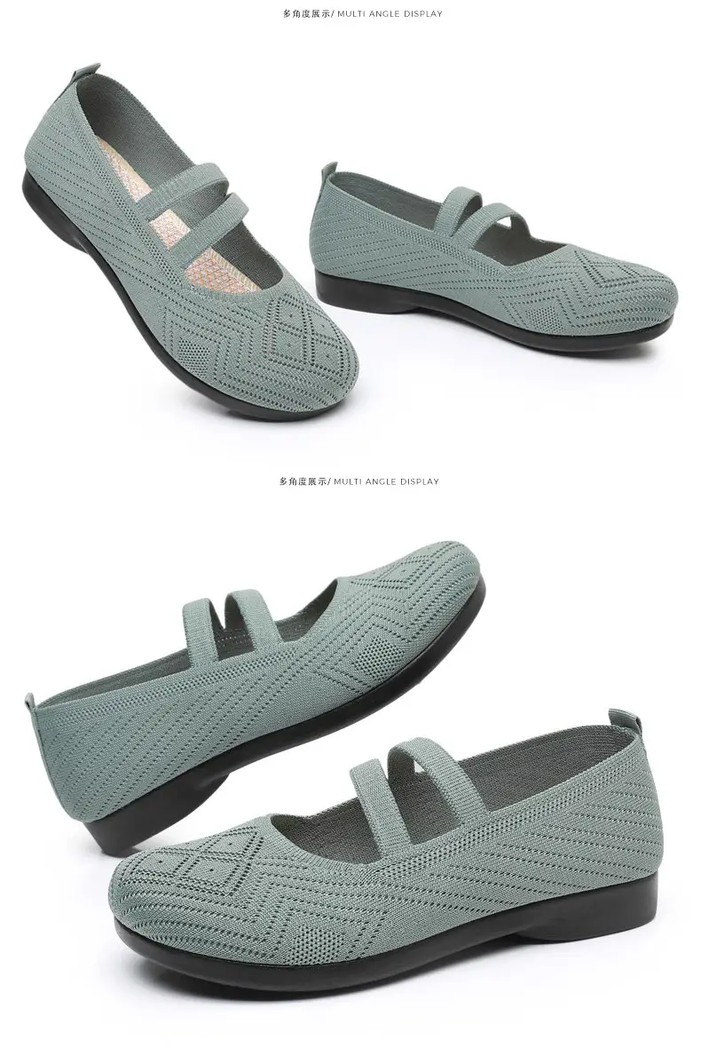Summer Flying Mesh Women's Shoes Old Beijing Cloth Shoes Comfortable Breathable Middle-aged and Elderly Women's Single Shoes Soft Sole Non-slip Mother Shoes — feature 37