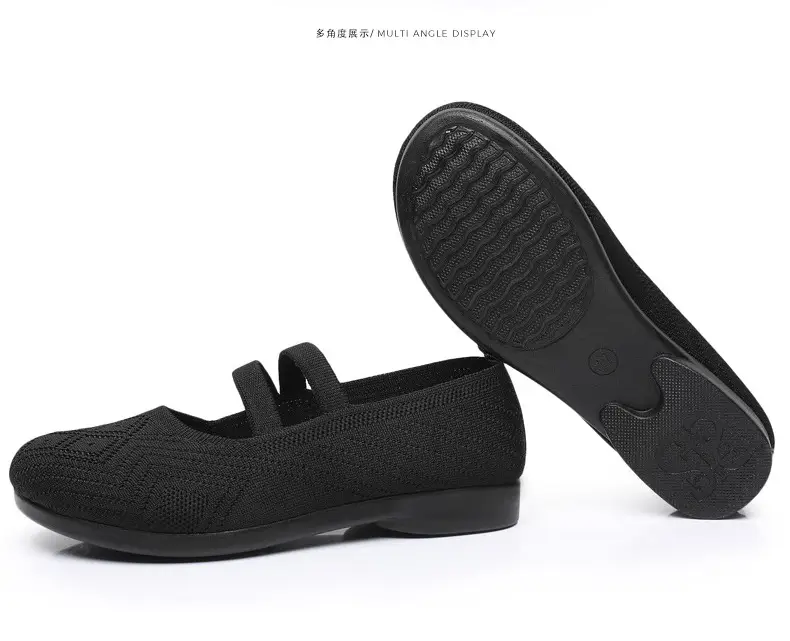 Summer Flying Mesh Women's Shoes Old Beijing Cloth Shoes Comfortable Breathable Middle-aged and Elderly Women's Single Shoes Soft Sole Non-slip Mother Shoes — feature 43