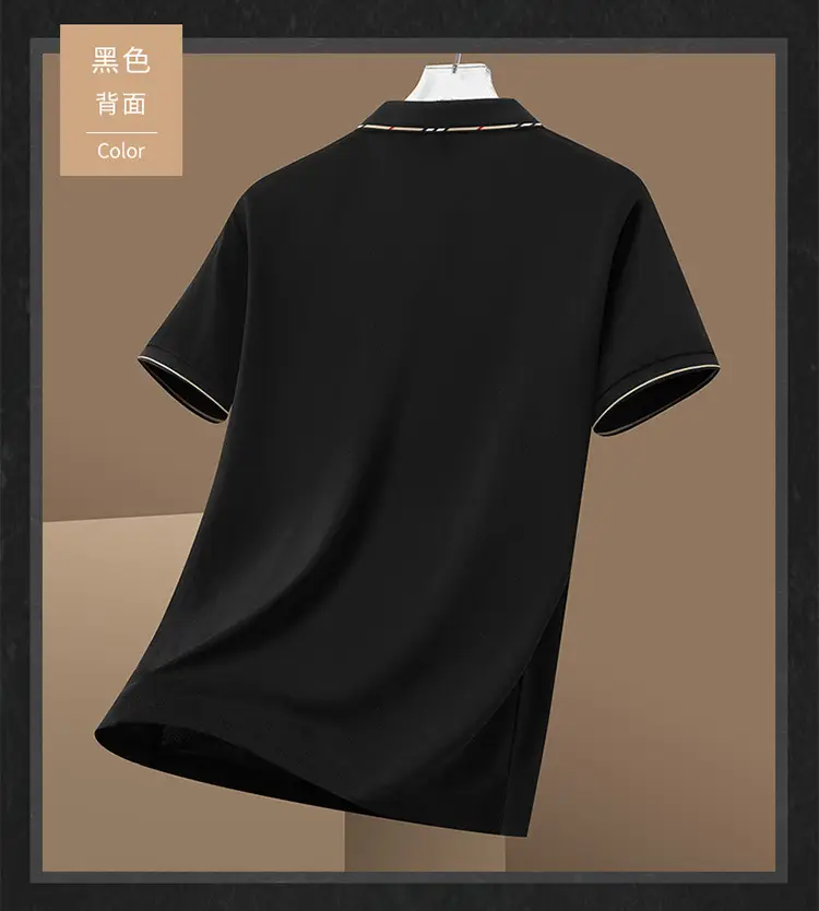 Men Navy Blue Cross Border Polo T-Shirt Short Sleeve — feature 10