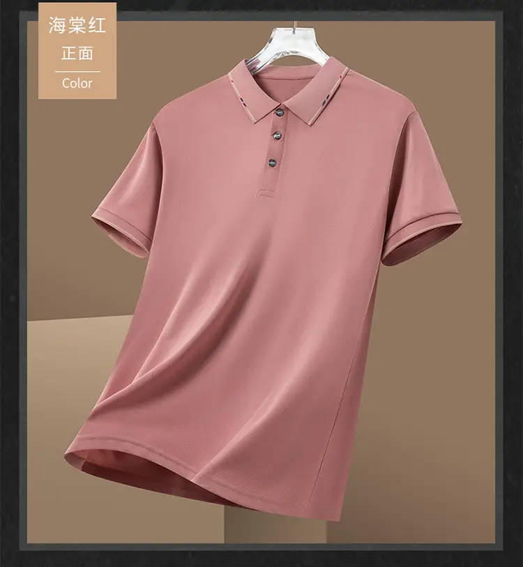 Men Navy Blue Cross Border Polo T-Shirt Short Sleeve — feature 12