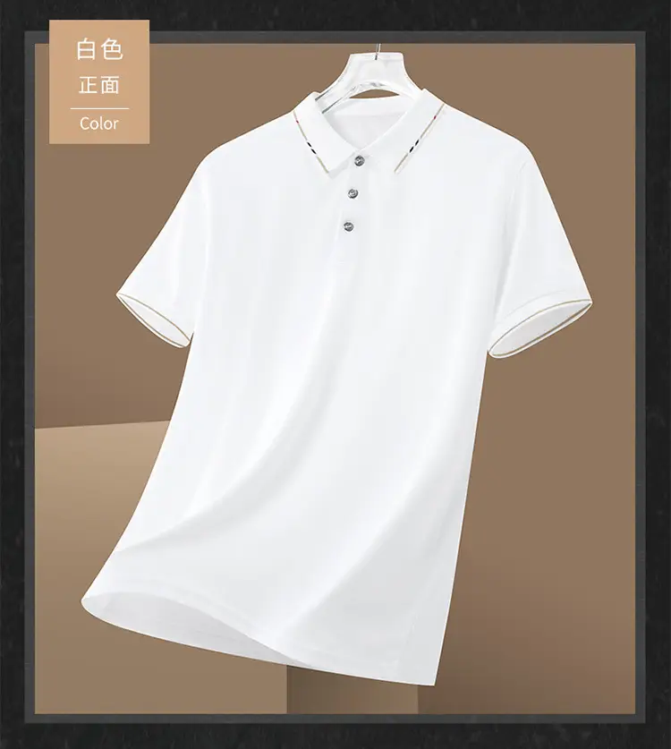 Men Navy Blue Cross Border Polo T-Shirt Short Sleeve — feature 13