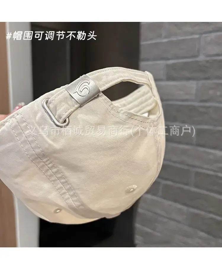 Ins Metal Bow Baseball Cap Wash Denim Peaked Spring Sun Protection Hat — feature 13
