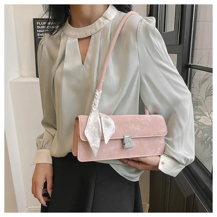 Silver Ribbon Lock Shoulder Bag for Women — feature 13