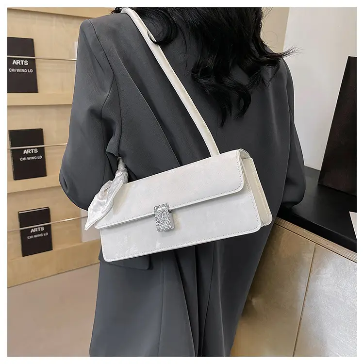 Silver Ribbon Lock Shoulder Bag for Women — feature 19