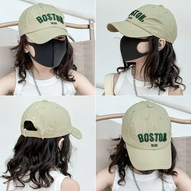 Green Korean Style Baby Sunscreen Cap - Image 3