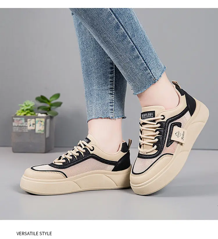 Women's White Mesh Sneakers with Thick Sole 2025 — feature 15