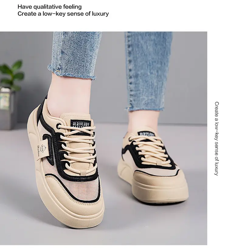 Women's White Mesh Sneakers with Thick Sole 2025 — feature 16
