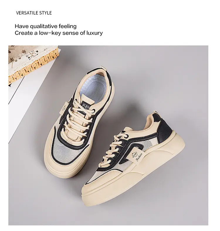 Women's White Mesh Sneakers with Thick Sole 2025 — feature 29