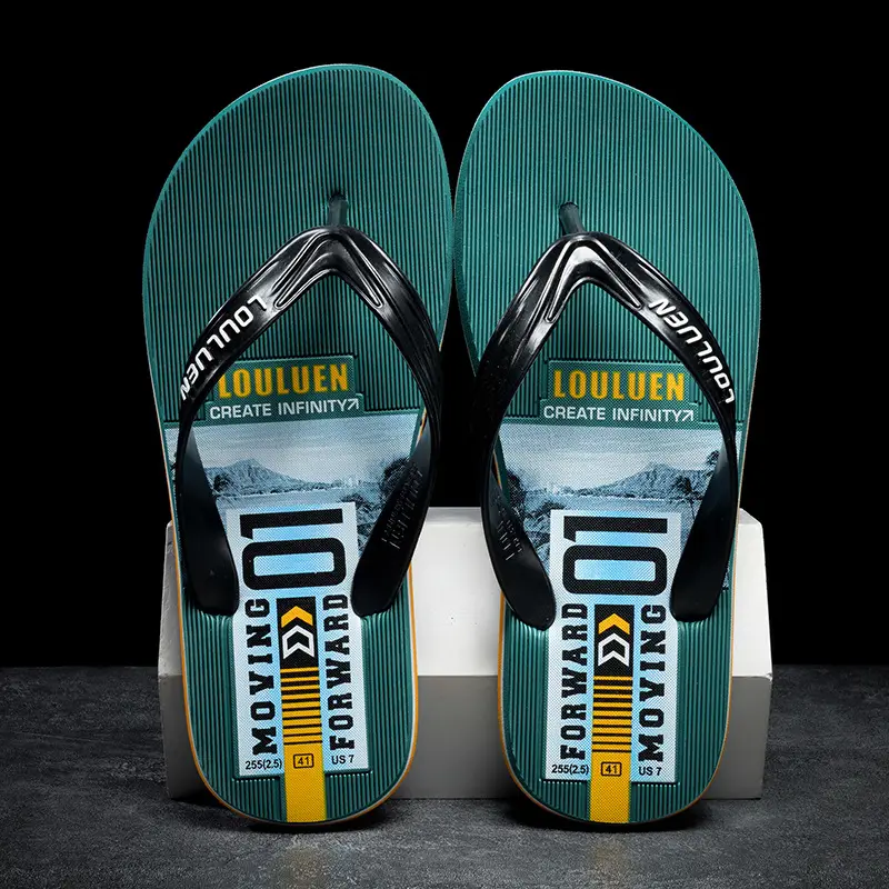2025 Summer New Style Flip Flops Men's Outer Wear Trendy Casual Beach Men's Flip Flops Anti-Slip Sandals Household - Image 8