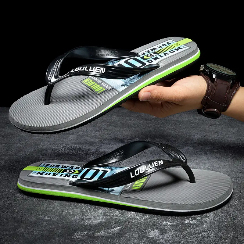 2025 Summer New Style Flip Flops Men's Outer Wear Trendy Casual Beach Men's Flip Flops Anti-Slip Sandals Household - Image 9