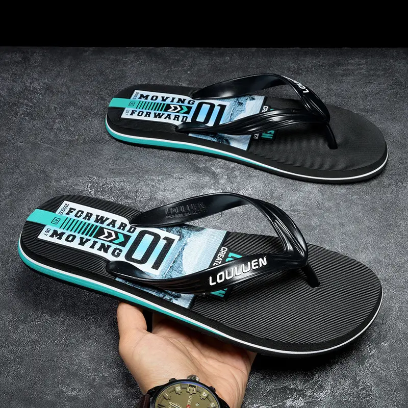 2025 Summer New Style Flip Flops Men's Outer Wear Trendy Casual Beach Men's Flip Flops Anti-Slip Sandals Household - Image 10