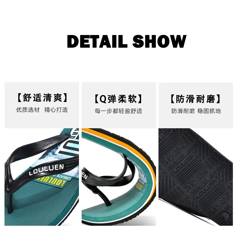 2025 Summer New Style Flip Flops Men's Outer Wear Trendy Casual Beach Men's Flip Flops Anti-Slip Sandals Household — feature 10
