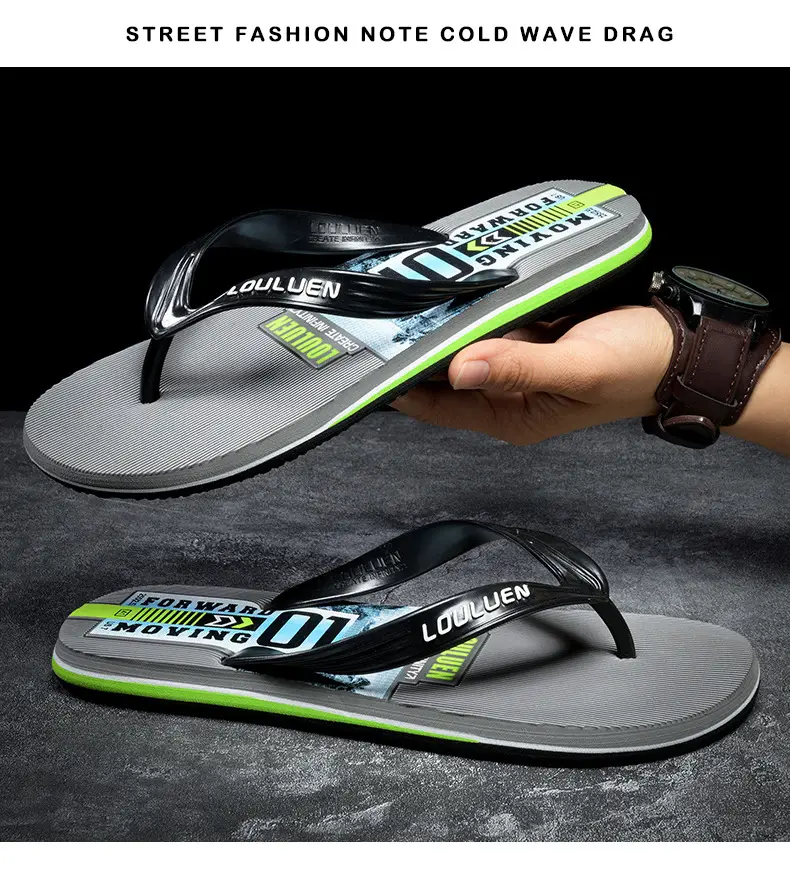 2025 Summer New Style Flip Flops Men's Outer Wear Trendy Casual Beach Men's Flip Flops Anti-Slip Sandals Household — feature 14