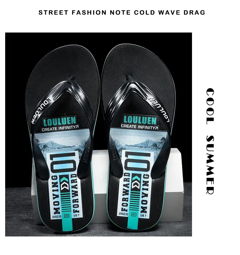 2025 Summer New Style Flip Flops Men's Outer Wear Trendy Casual Beach Men's Flip Flops Anti-Slip Sandals Household — feature 15