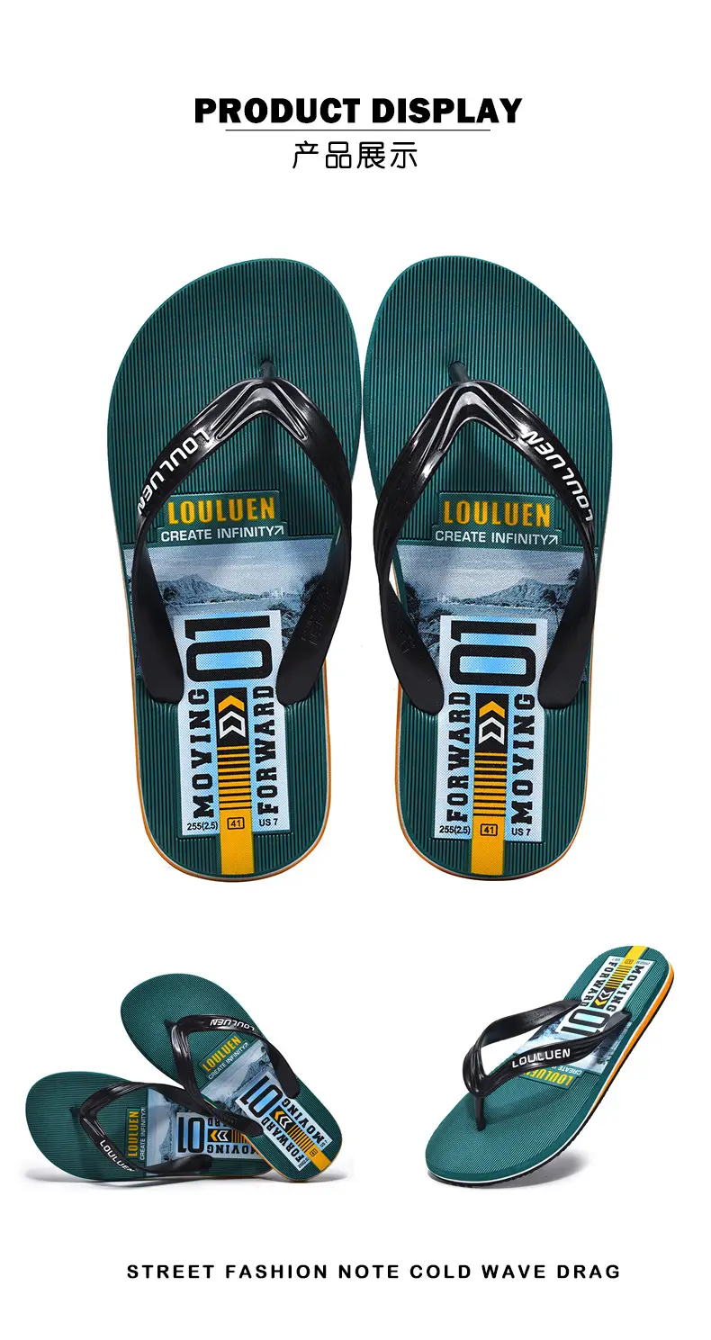 2025 Summer New Style Flip Flops Men's Outer Wear Trendy Casual Beach Men's Flip Flops Anti-Slip Sandals Household — feature 17