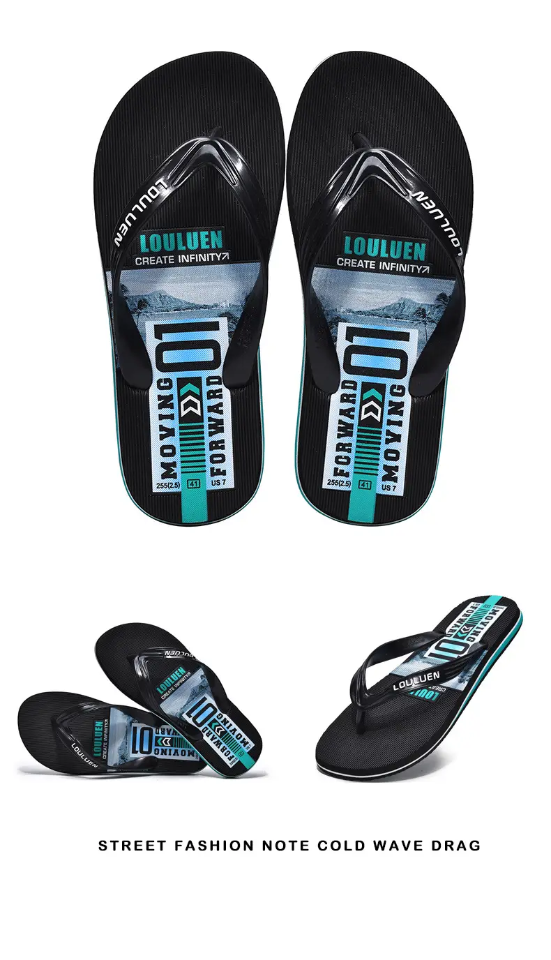 2025 Summer New Style Flip Flops Men's Outer Wear Trendy Casual Beach Men's Flip Flops Anti-Slip Sandals Household — feature 19