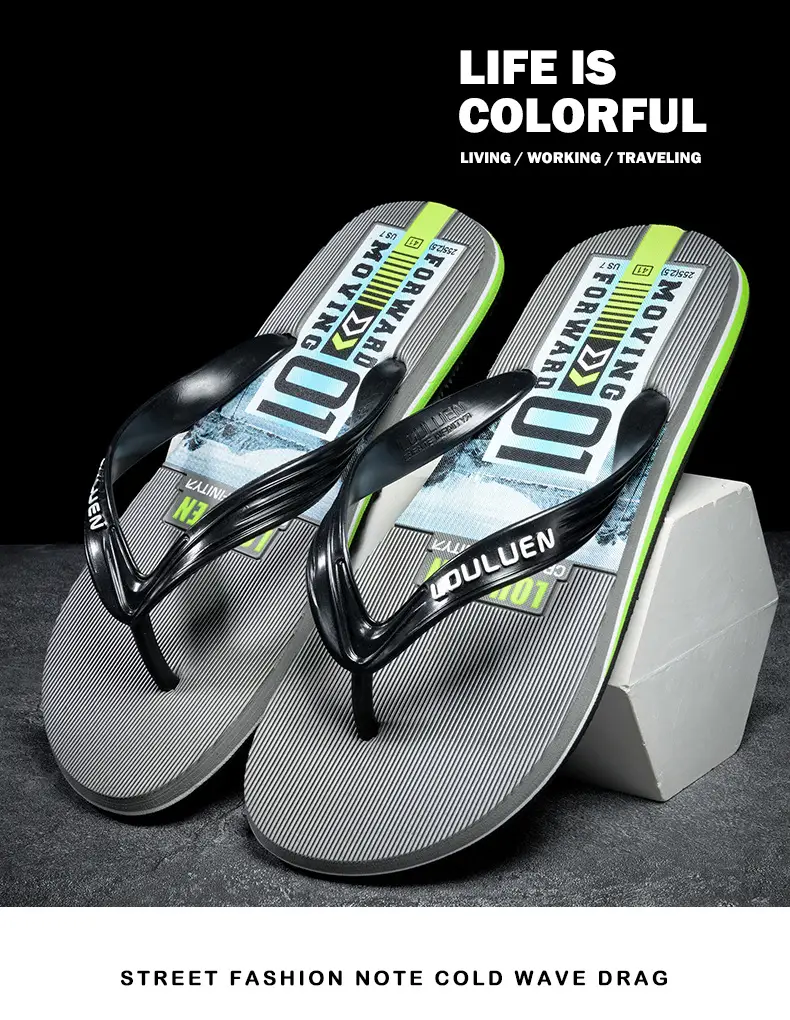 2025 Summer New Style Flip Flops Men's Outer Wear Trendy Casual Beach Men's Flip Flops Anti-Slip Sandals Household — feature 6