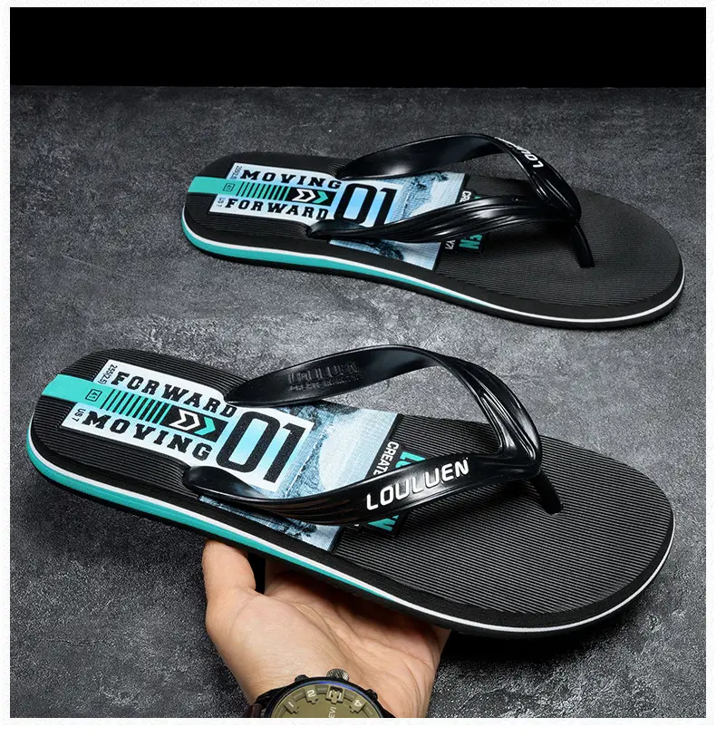 2025 Summer New Style Flip Flops Men's Outer Wear Trendy Casual Beach Men's Flip Flops Anti-Slip Sandals Household — feature 7