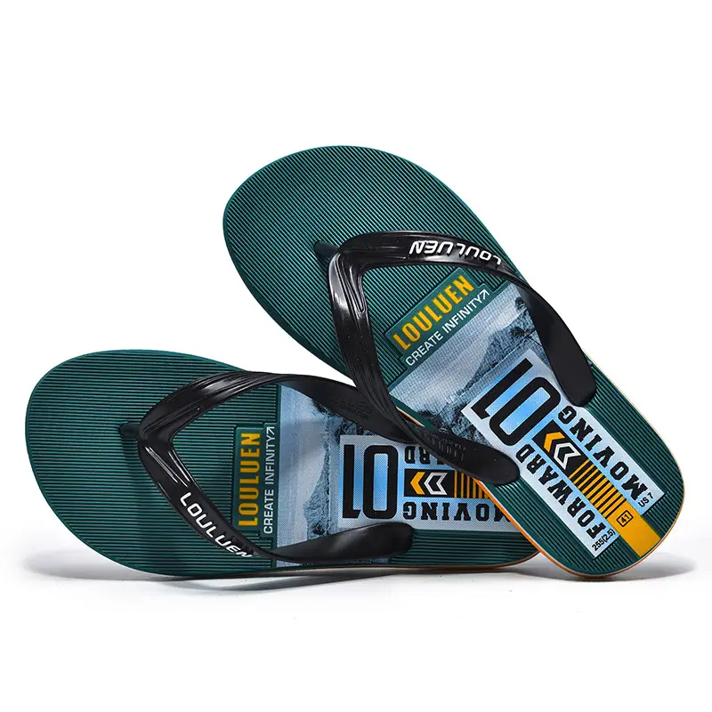2025 Summer New Style Flip Flops Men's Outer Wear Trendy Casual Beach Men's Flip Flops Anti-Slip Sandals Household - Image 3