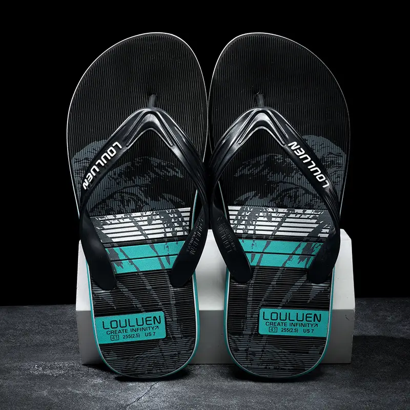 2025 Summer New Style Flip Flops Men's Outer Wear Trendy Casual Beach Men's Flip Flops Anti-Slip Sandals Household - Image 4