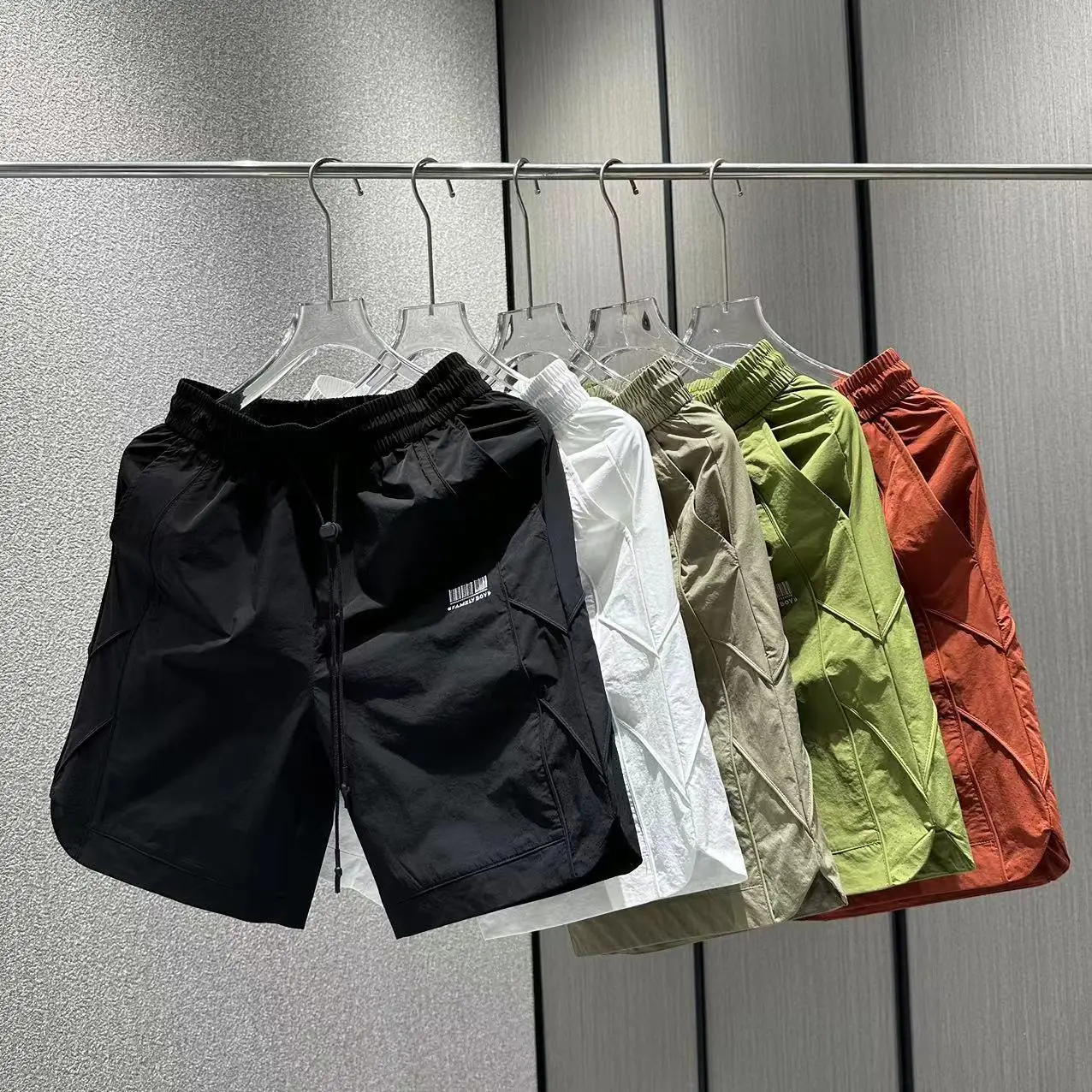Men's Olive Green Quick-Drying Casual Shorts — feature 1