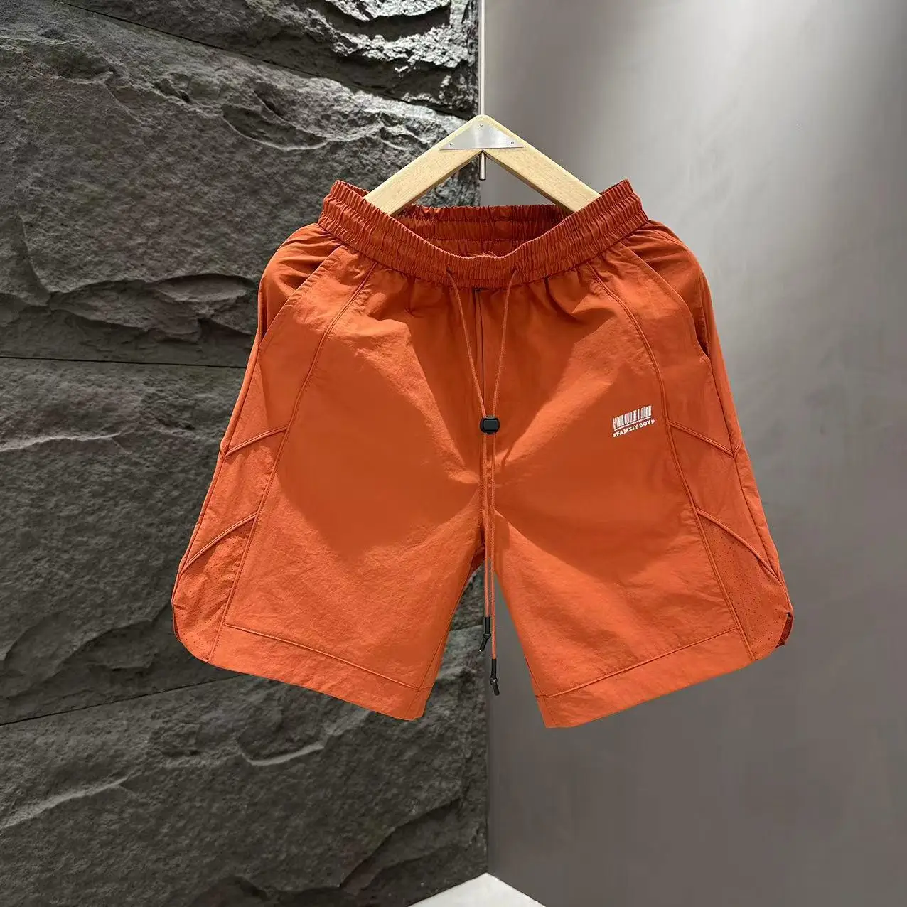 Men's Olive Green Quick-Drying Casual Shorts — feature 5