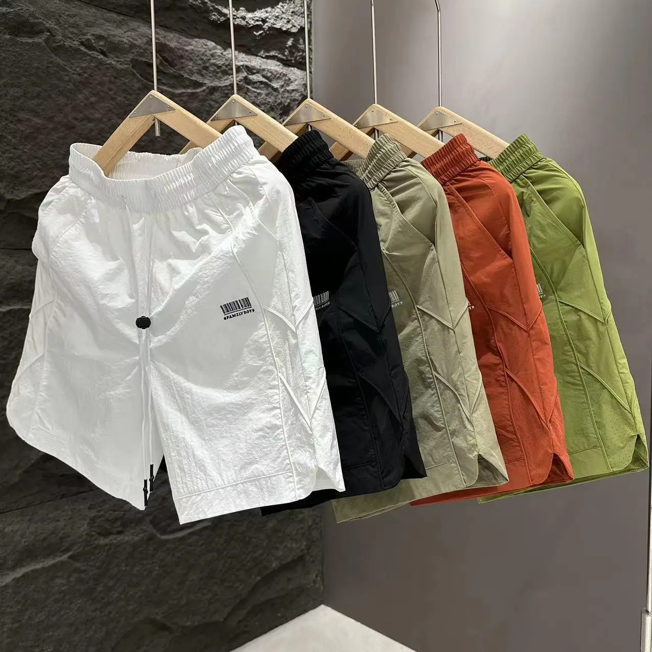 Men's Olive Green Quick-Drying Casual Shorts — feature 7