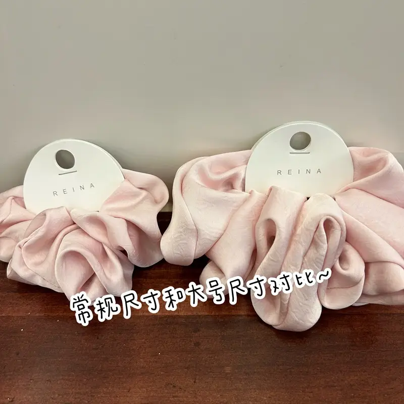 Elegant Cream Satin Hair Tie Extra Large Heavy Duty - Image 7