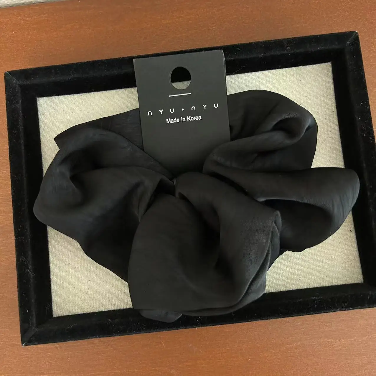 Elegant Cream Satin Hair Tie Extra Large Heavy Duty