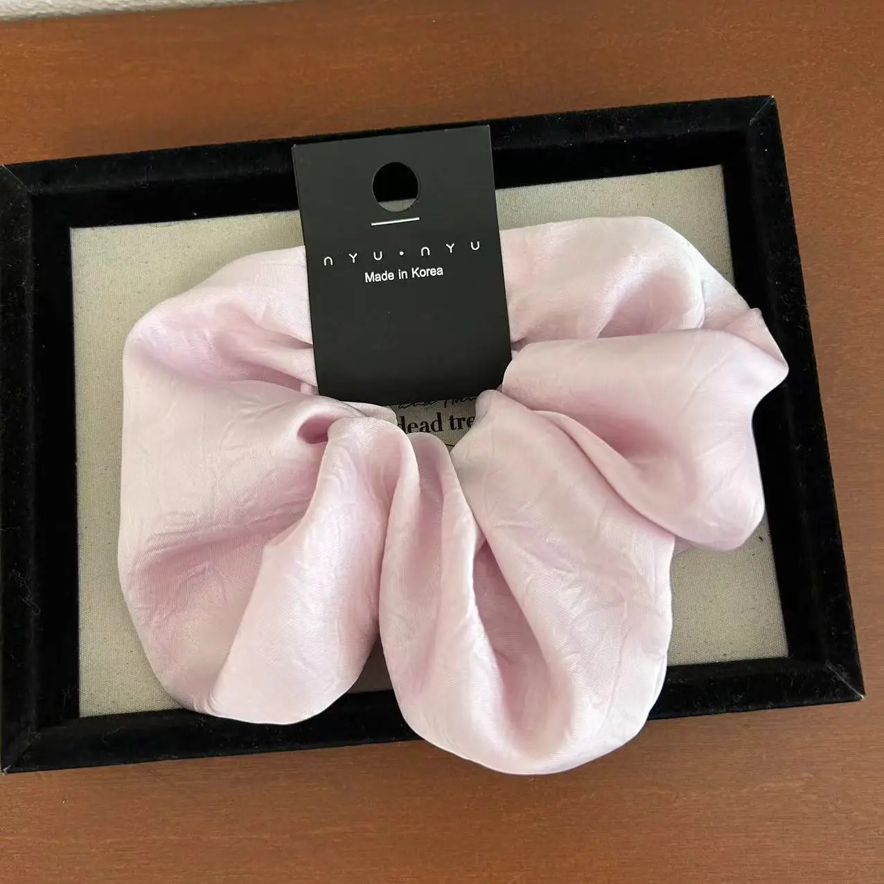 Elegant Cream Satin Hair Tie Extra Large Heavy Duty - Image 3