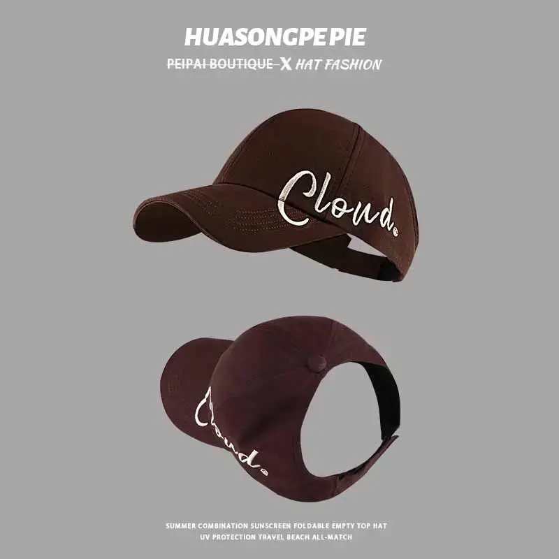 Women's Beige Cloud Sunglasses Hat with Brand Embroidery — feature 8