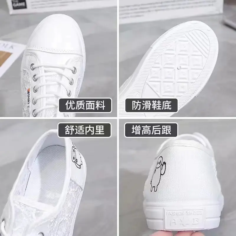 Shoes Women's Spring and Summer New Hollow Mesh Shoes Student Canvas Shoes Women's Breathable Casual Shoes Women's Factory Wholesale Women's Shoes — feature 4
